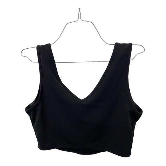 21 Saints Tops - NWT 21 Saints Crop Top XL Black Double V-Neck Sleeveless Tank Casual Modern
